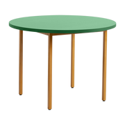 Table ronde en acier thermolaqué ocre et vert 105cm Two-colour - Hay