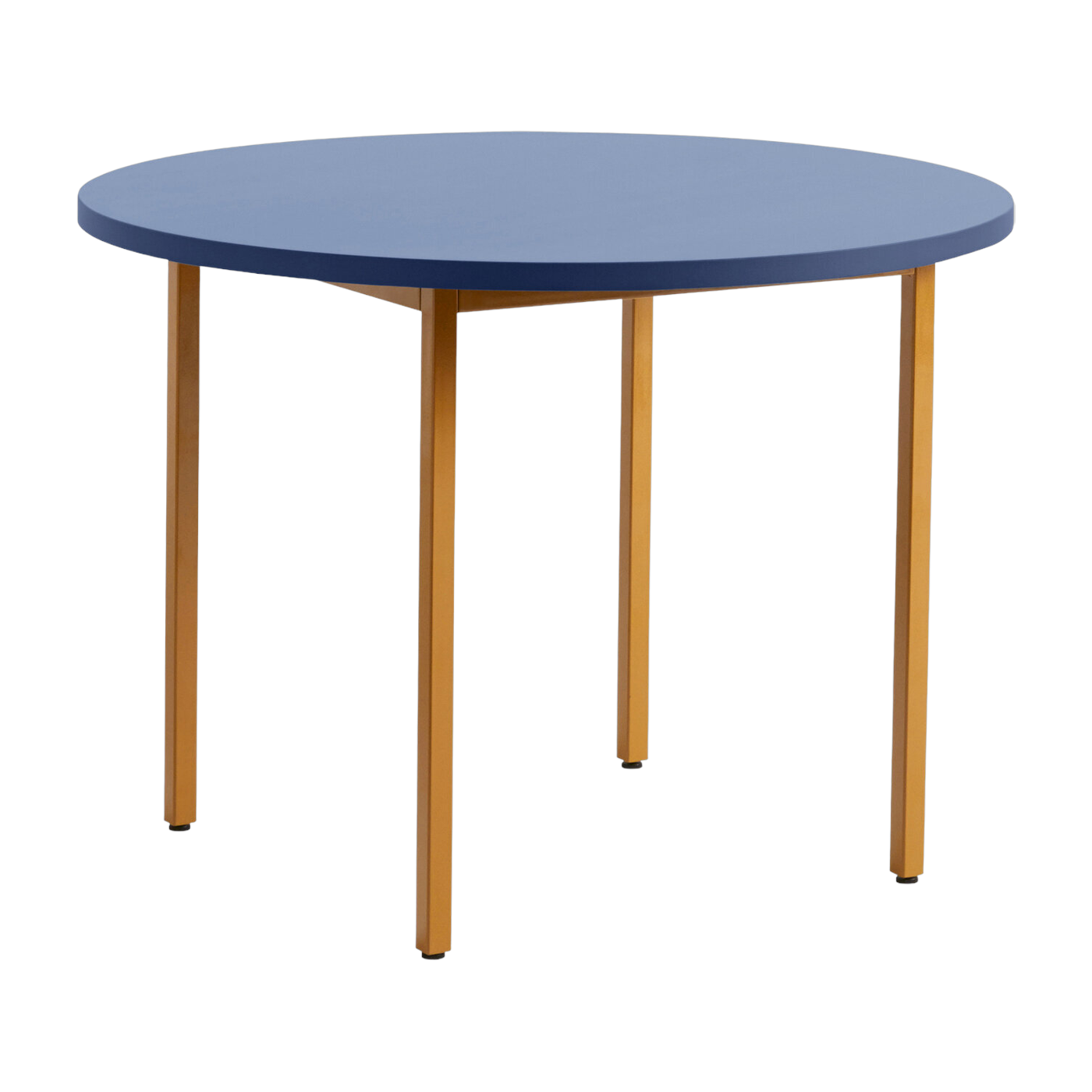 Tisch ronde aus pulverbeschichtetem Stahl in Ocker und Blau 105cm Two-colour - -. Hay