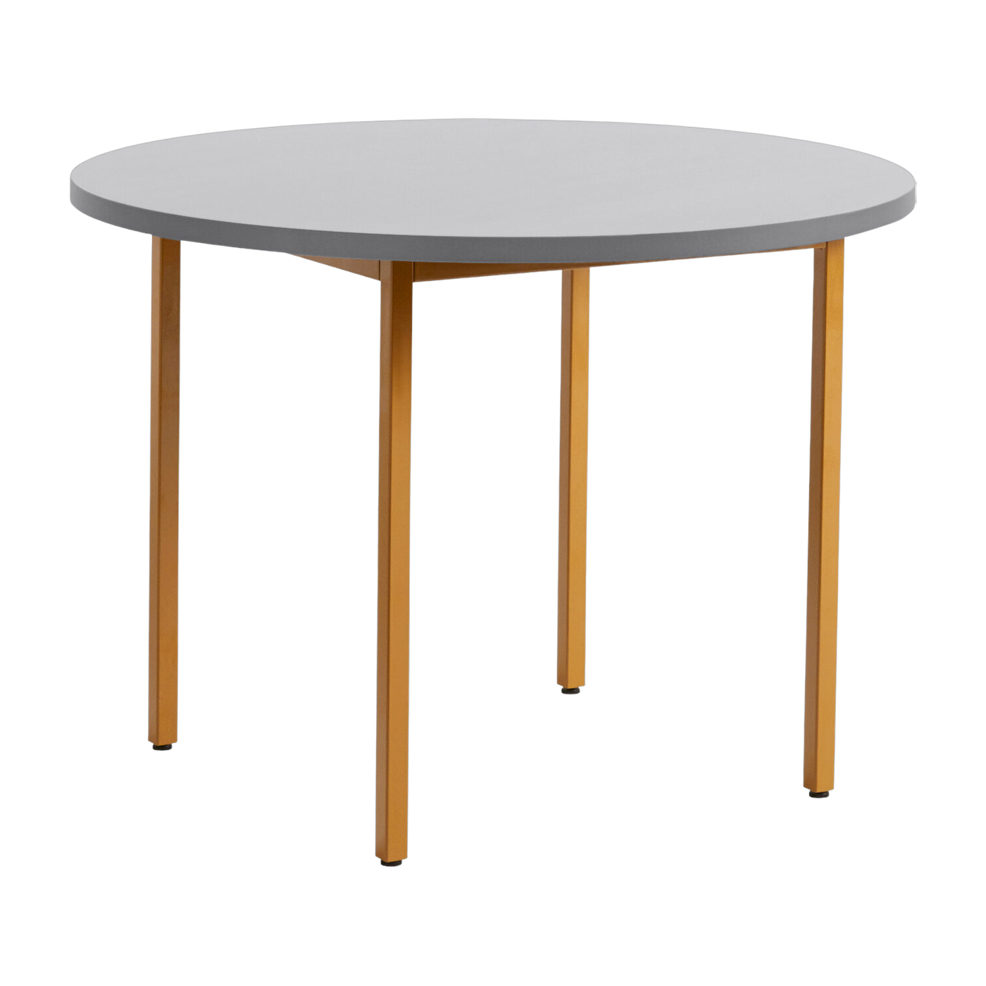 Tisch ronde aus pulverbeschichtetem Stahl in Ocker und Grau 105cm Two-colour - -. Hay