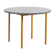 ronde ochre and grey powder-coated steel table 105cm Two-colour - Hay