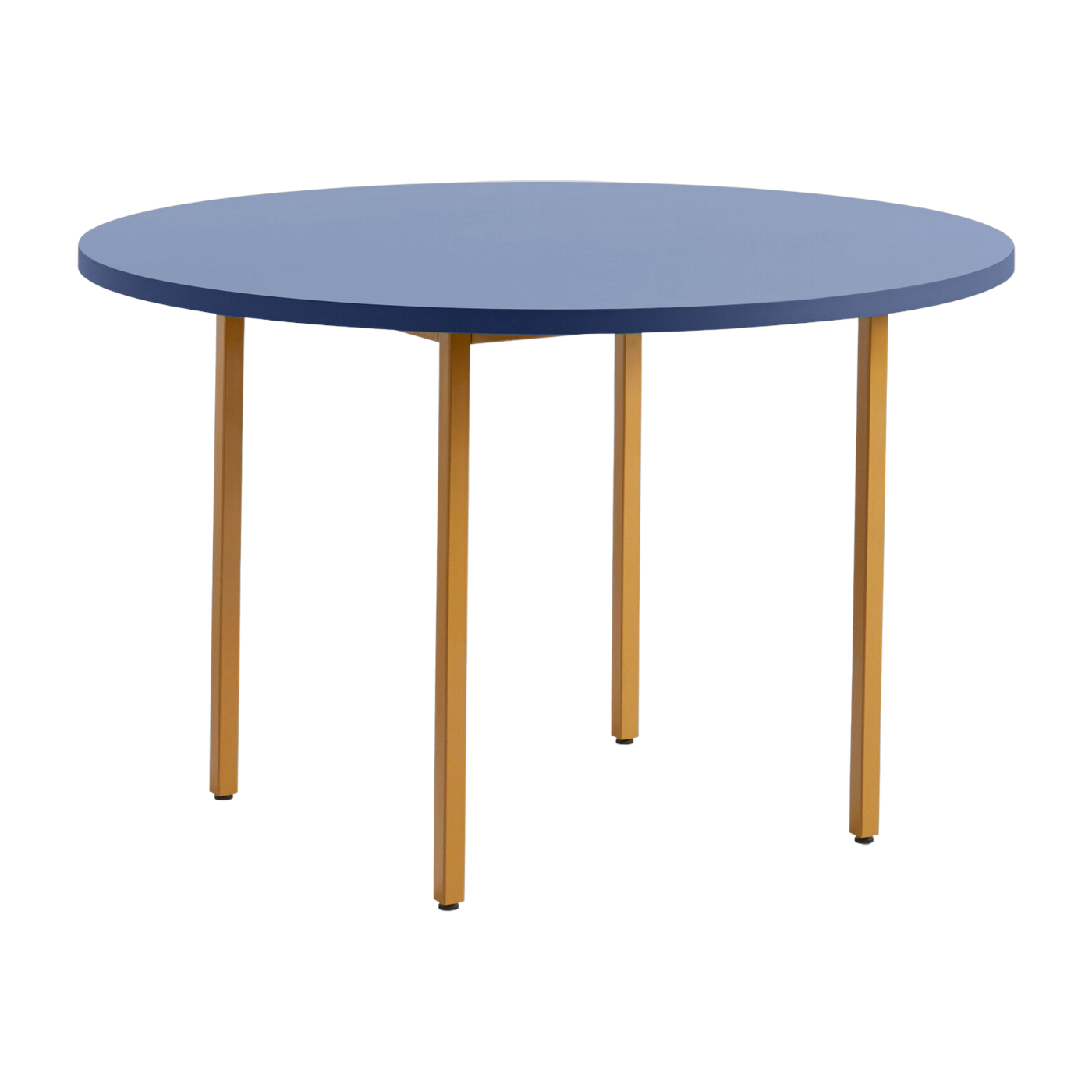 Tisch ronde aus pulverbeschichtetem Stahl in Ocker und Blau 120cm Two-colour - -. Hay