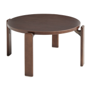 Coffee table in brown water-based lacquered beech 66. 5x32cm Rey - Hay