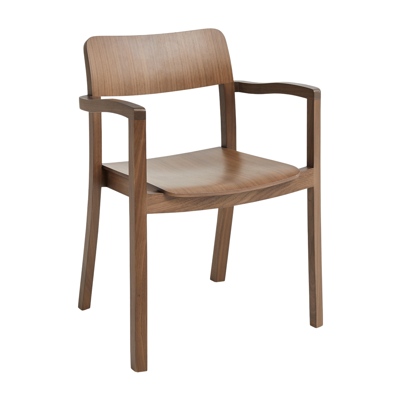 Silla con apoyabrazos de nogal Pastis - HAY