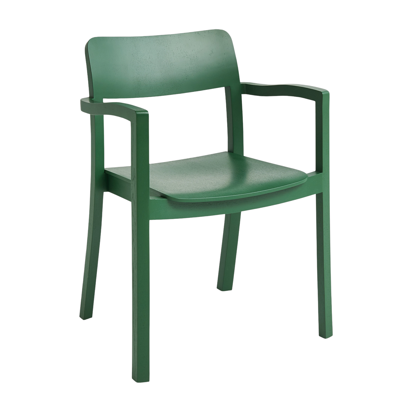 Chaise en frêne avec accoudoirs verte  Pastis - Hay