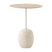 Side table ronde in marbre ivory and oak Lato LN8 - &Tradition