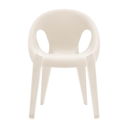 Chair with armrests in high noon recycled polypropylene Bell - Magis