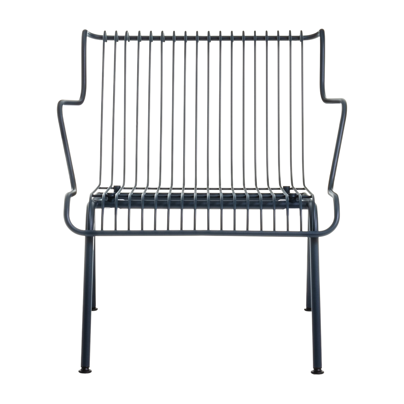 Outdoor armchair in midnight-blue steel South - Magis