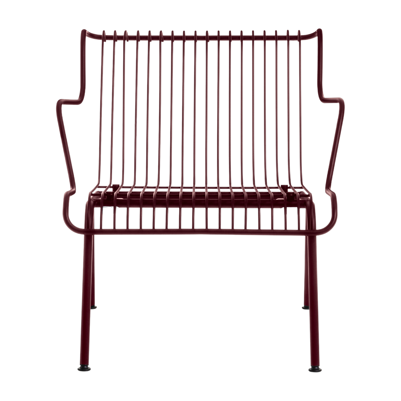 Outdoor armchair in burgundy steel South - Magis
