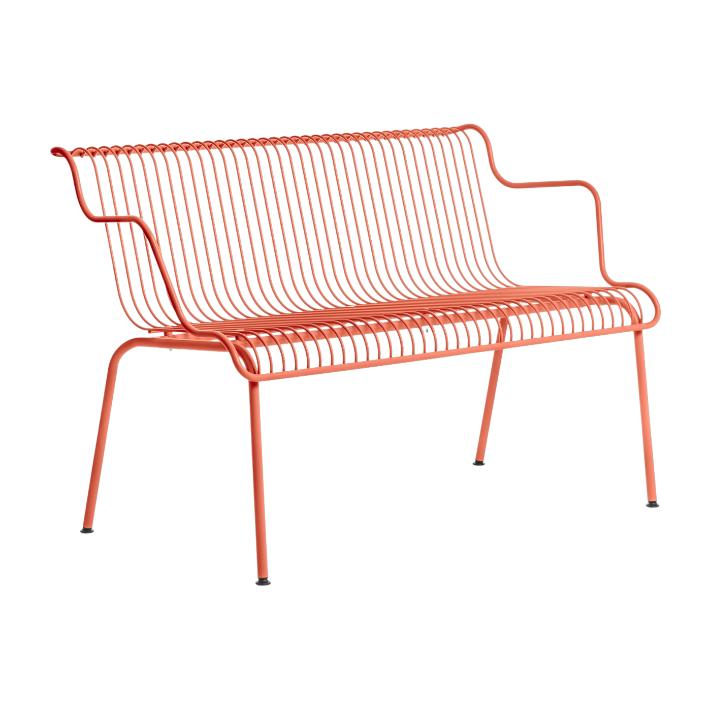 Outdoor bench in orange steel South - Magis