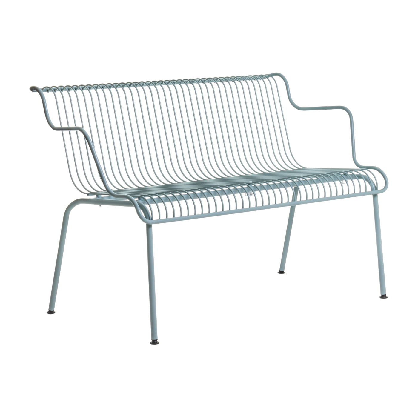 Outdoor bench in sky-blue steel South - Magis