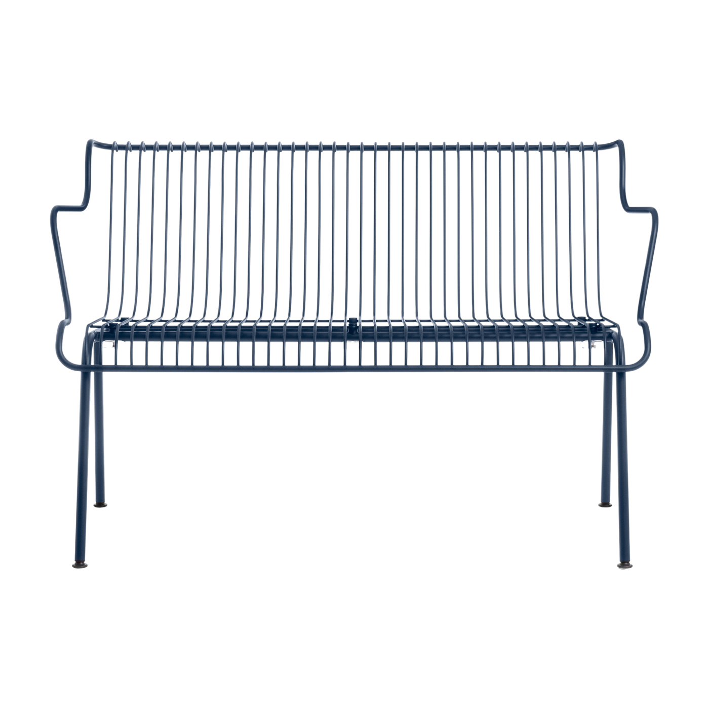 Outdoor bench in midnight-blue steel South - Magis