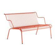Banc bas empilable d'extérieur en acier orange South - Magis