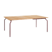 Tavolo da pranzo per esterni in teak e acciaio bordeaux 200x120cm South - Magis