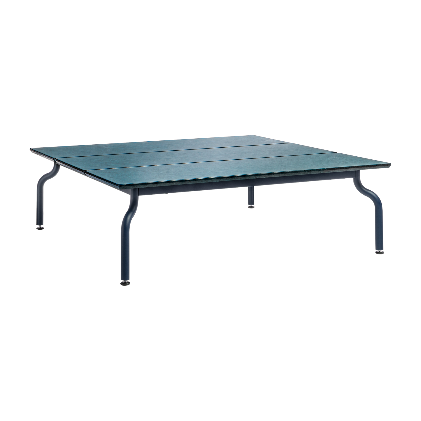 Midnight blue stone and steel outdoor coffee table 120x120cm South - Magis