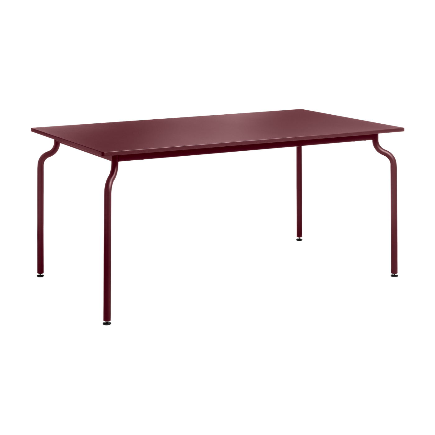 Outdoor dining table in burgundy steel 160x90cm South - Magis