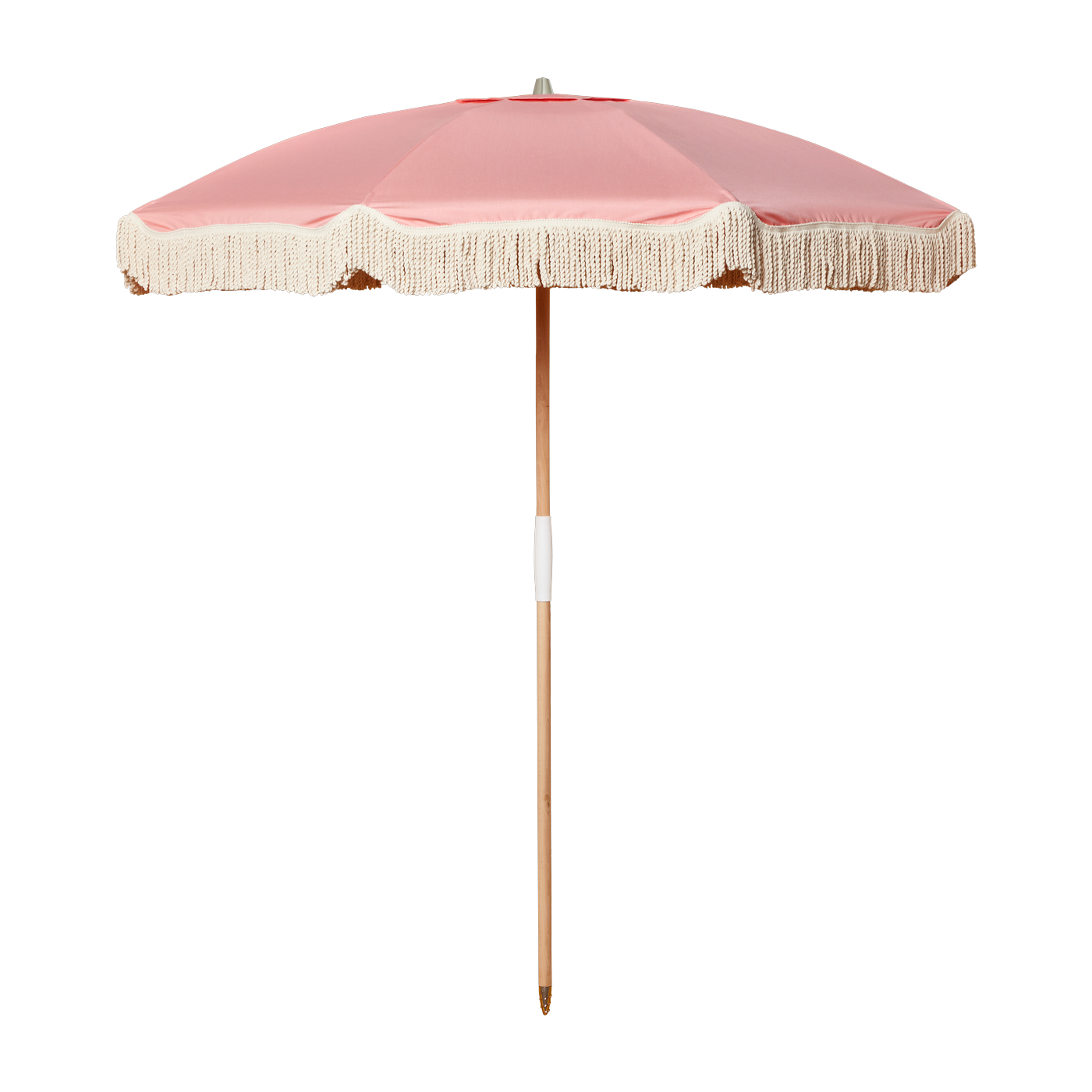 Sonnenschirm rosa mit weißen Fransen 200 cm Pablo -. Courant Sauvage