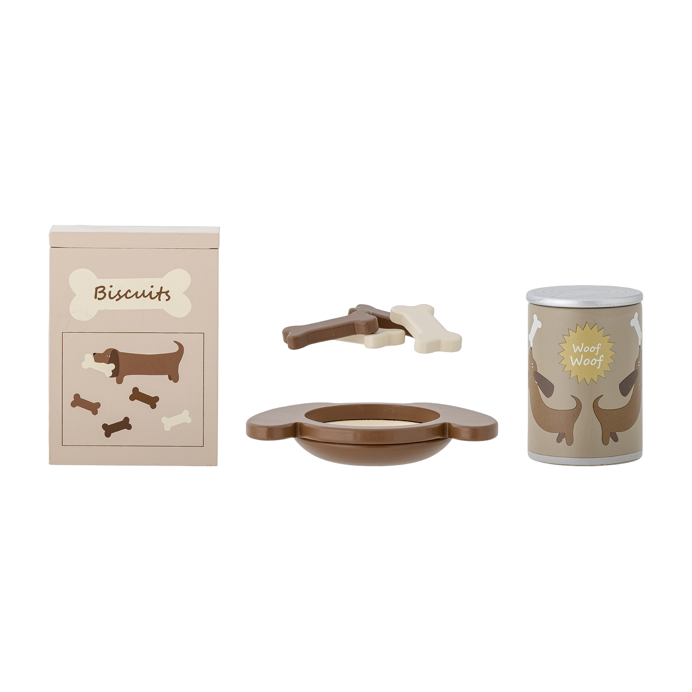 Jeu set de nourriture pour chien en bois mdf Canja - Bloomingville Mini