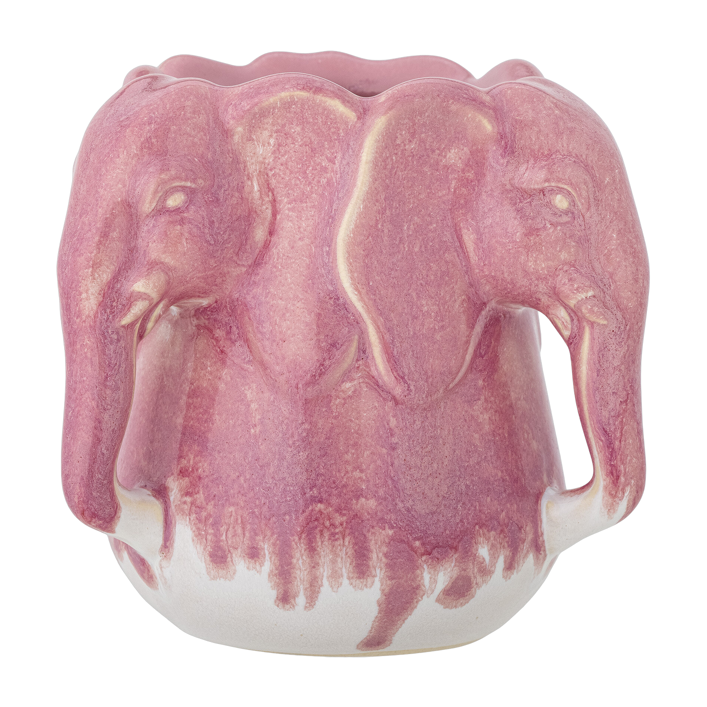 Pontus Vase Pink Steingut - Bloomingville