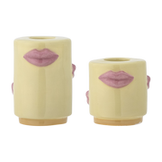 Sassy Kerzenhalter Gelb Steingut - Bloomingville