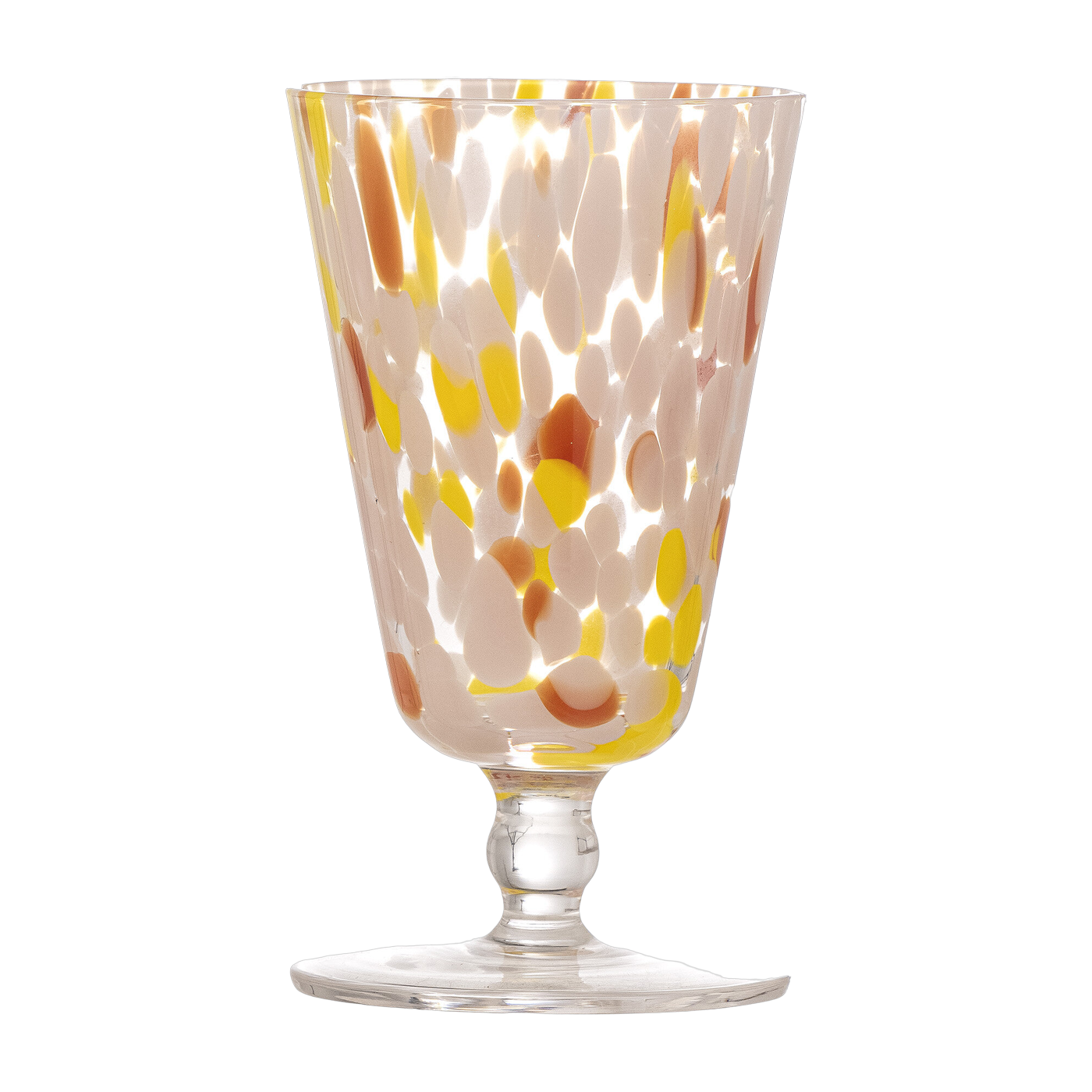 Verre à vin en verre moucheté rose Lilya - Bloomingville