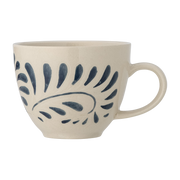Heikki blue printed stoneware mug - Bloomingville
