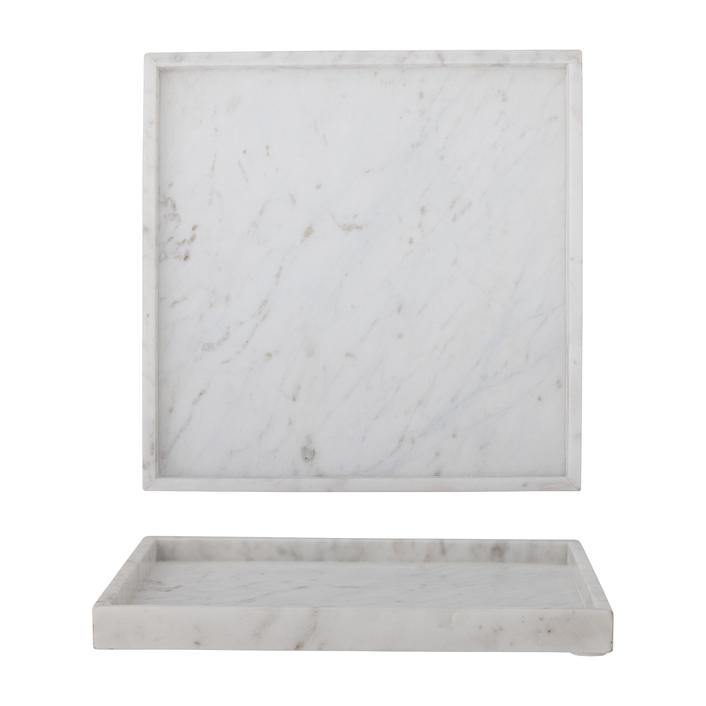 marbre Vassoio quadrato Majsa in bianco 35x35cm - Bloomingville