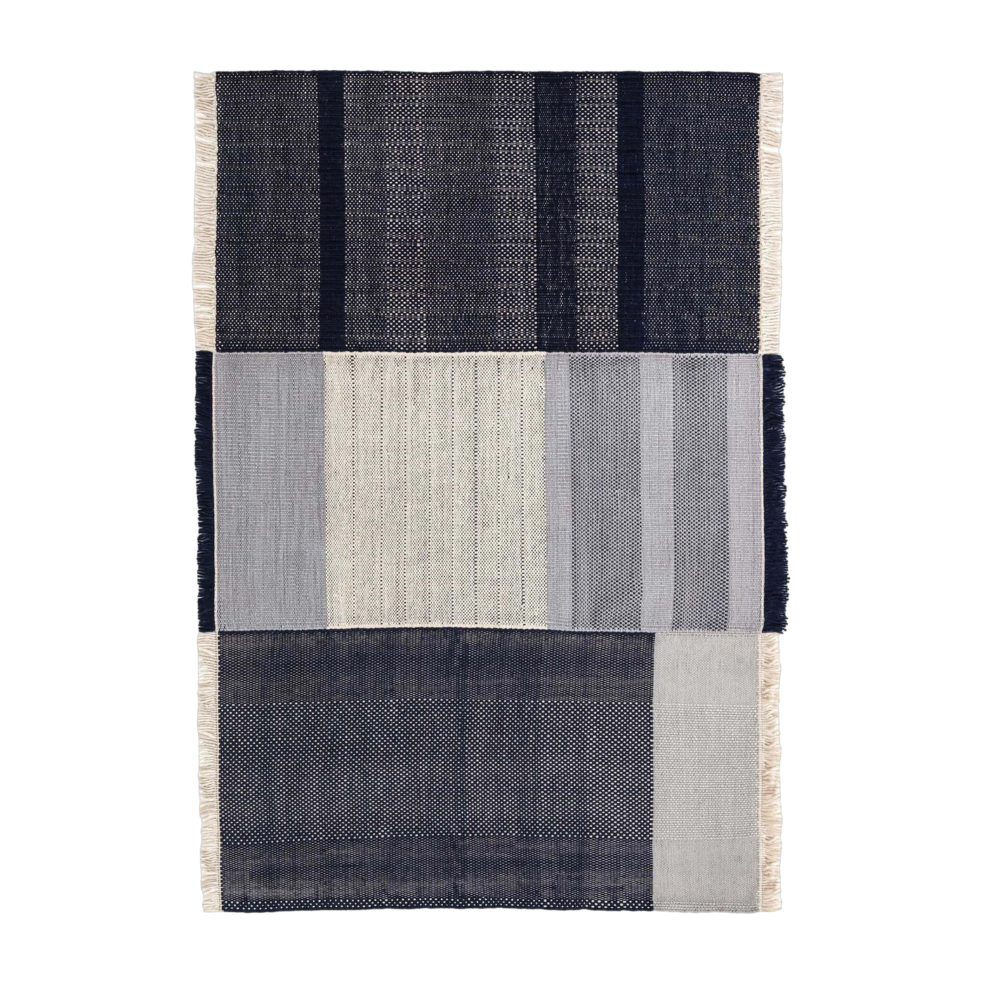 Outdoor alfombra rectangular dhurrie tejida a mano à la azul 250x350 cm Tres - Nanimarquina