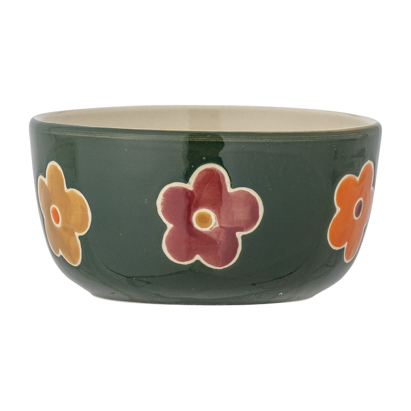 Addy ciotola in gres verde a fiori 12 cm - Bloomingville Mini