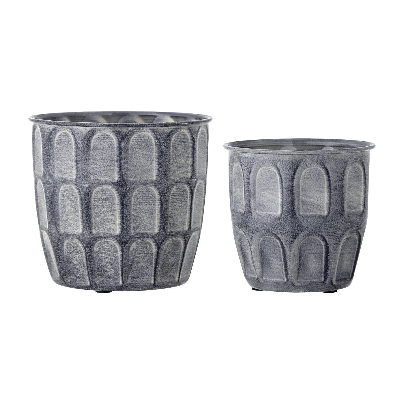 Kally Blumentopf Grau Metall - Bloomingville