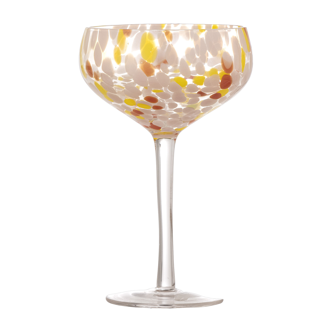Verre à cocktail en verre moucheté rose Lilya - Bloomingville