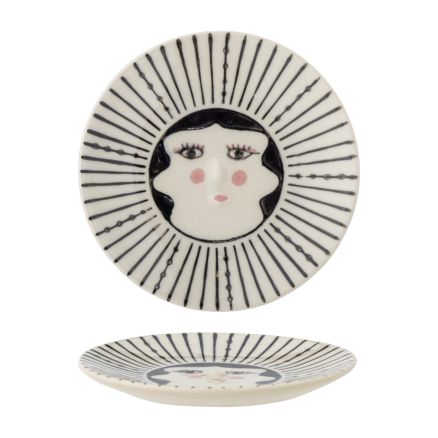 Assiette Carolin en grès noir - Bloomingville Mini
