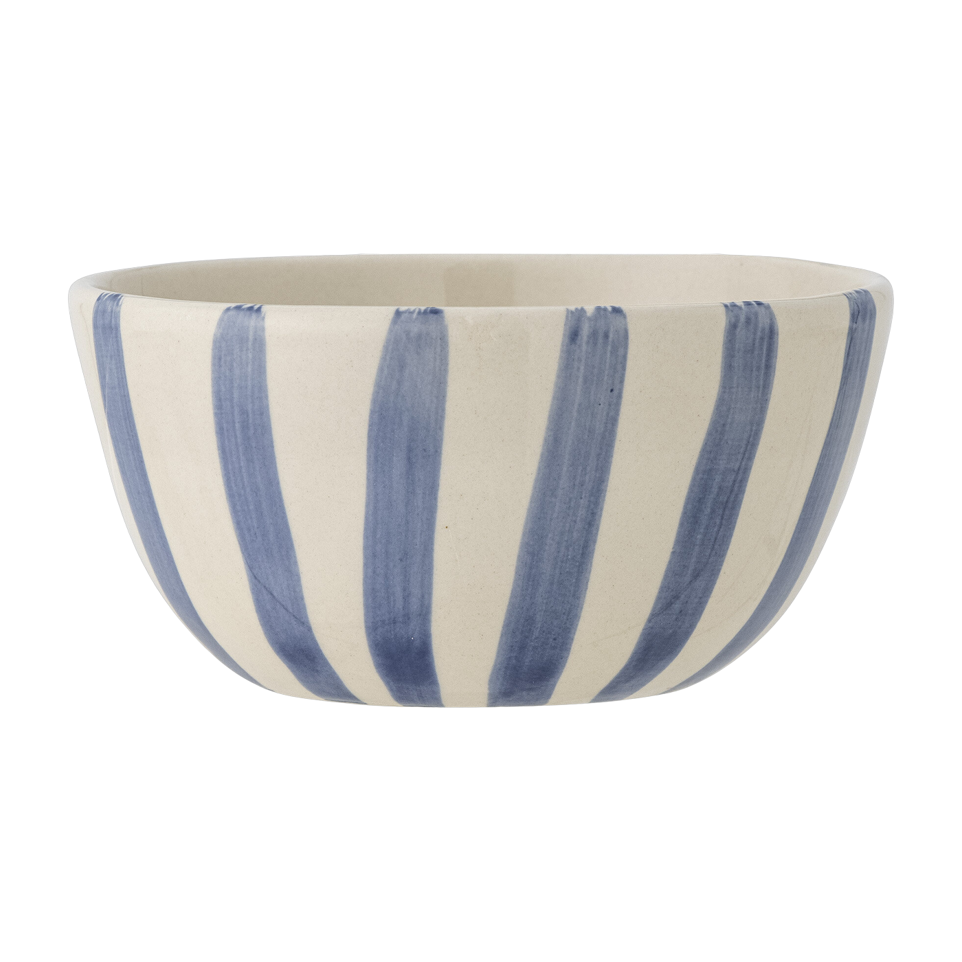 Blue striped stoneware bowl 14cm Begonia - Bloomingville