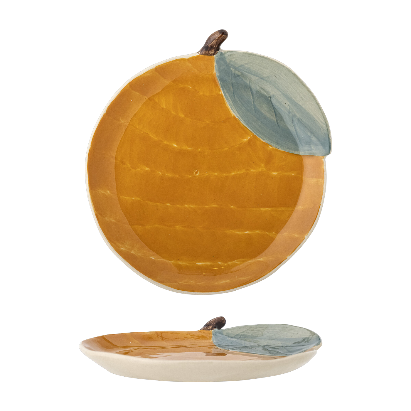 Assiette Agnes Grès Orange - Bloomingville Mini