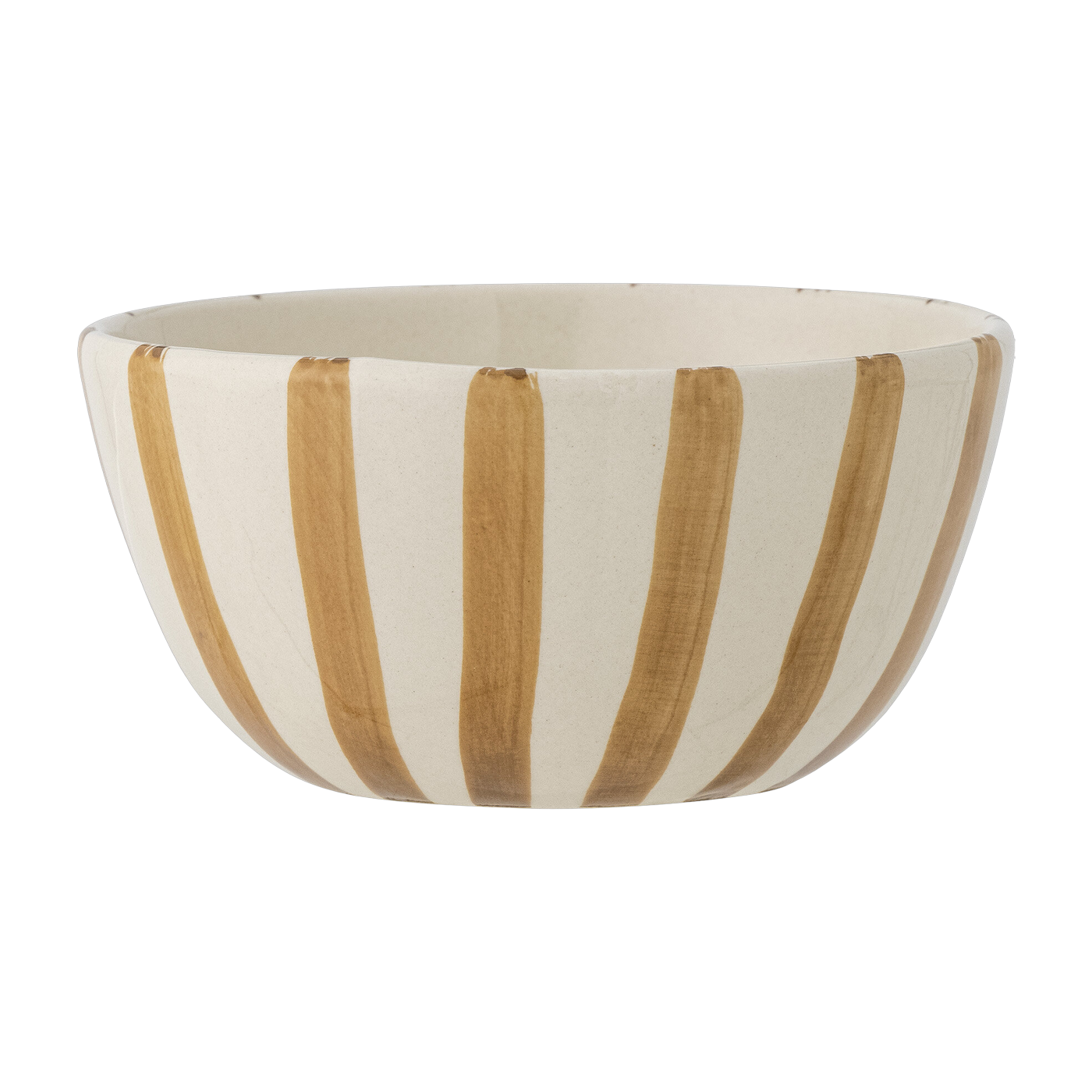Brown striped stoneware bowl 14cm Begonia - Bloomingville