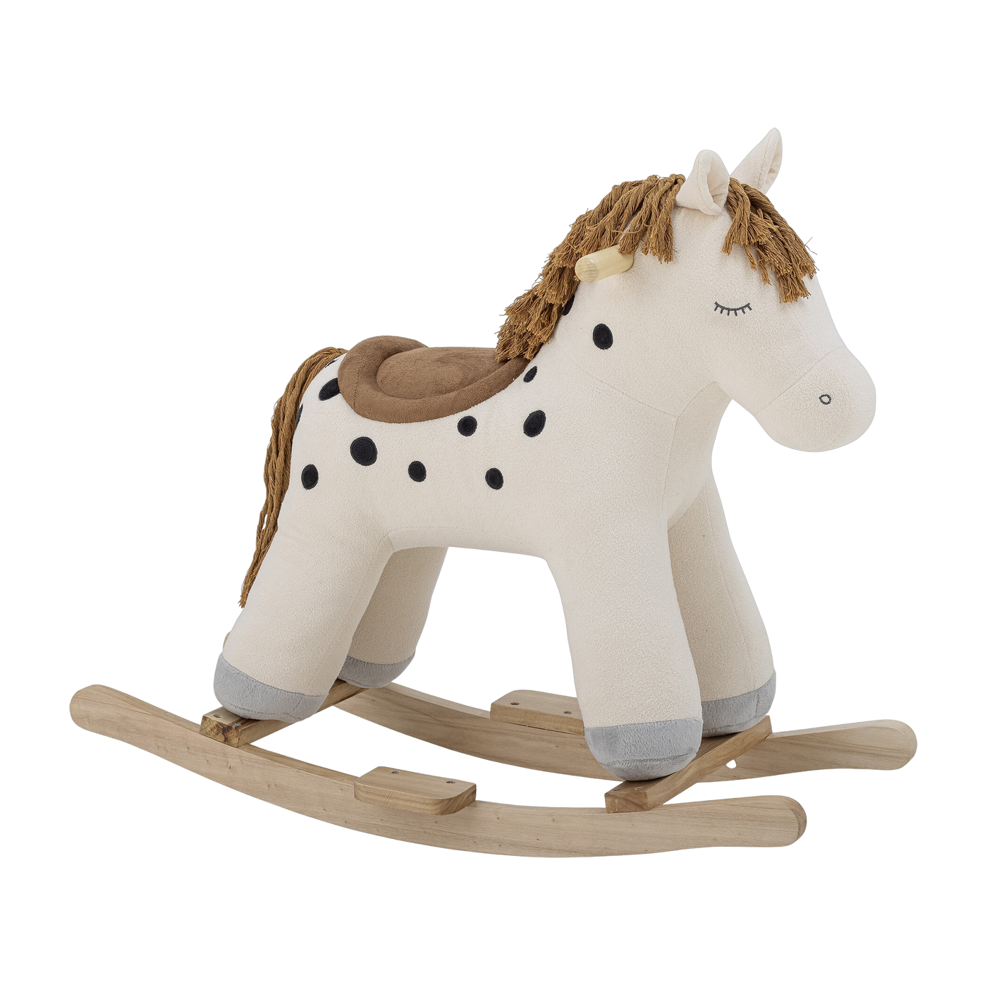 Jouet à bascule Merlen Cheval Polyester Blanc - Bloomingville Mini