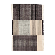 Outdoor rectangular rug dhurrie hand-woven à la black 250x350 cm Tres - Nanimarquina