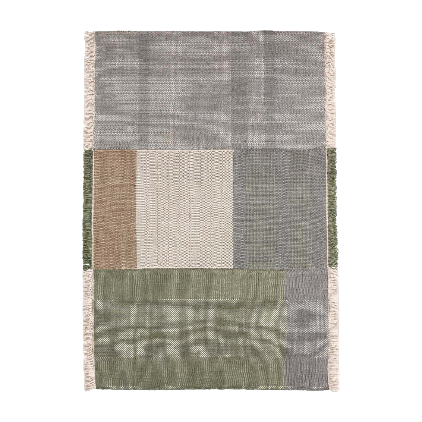 Outdoor alfombra rectangular dhurrie tejida à la mano salvia 170x240cm Tres - Nanimarquina