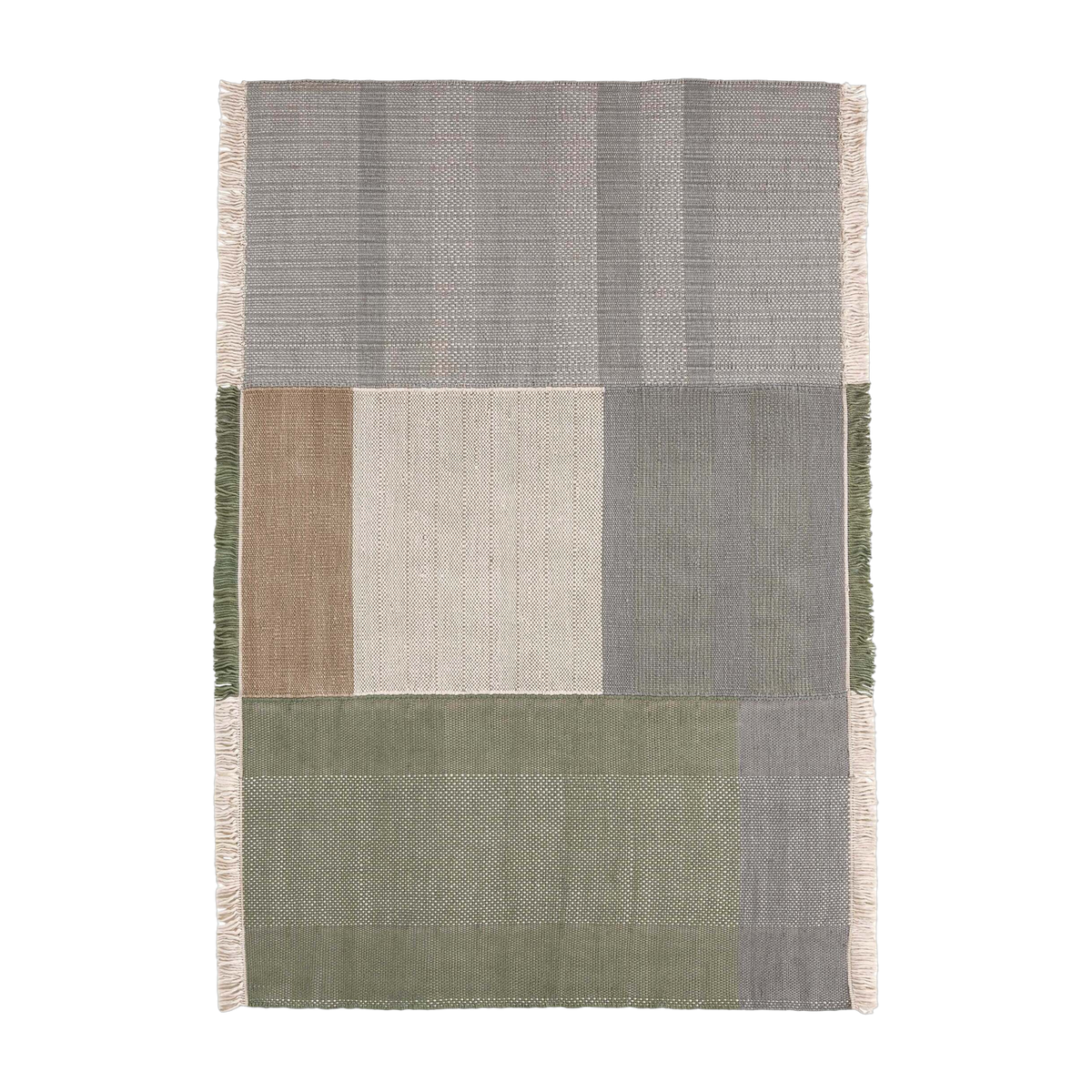 Outdoor alfombra rectangular dhurrie tejida a mano à la salvia 200x300cm Tres - Nanimarquina