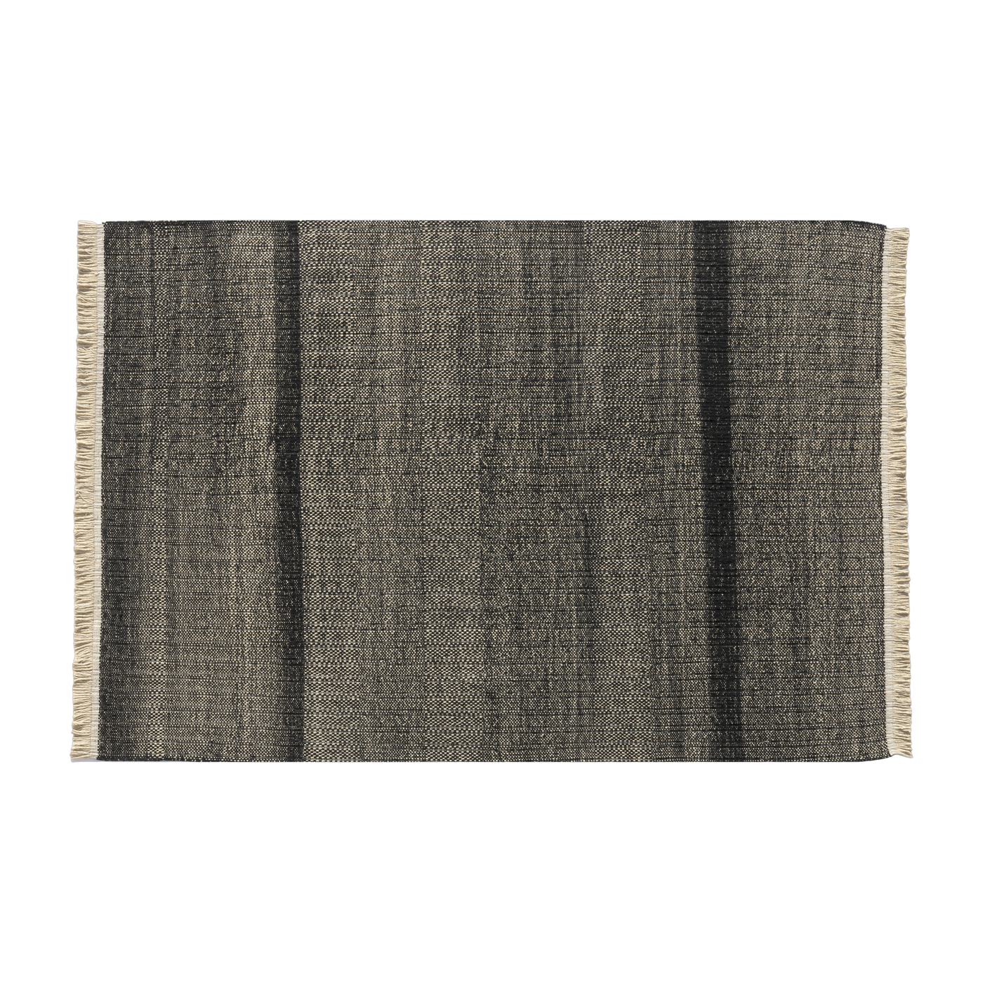 Outdoor alfombra rectangular dhurrie tejida à la negro 200x300 cm Tres Textura - Nanimarquina