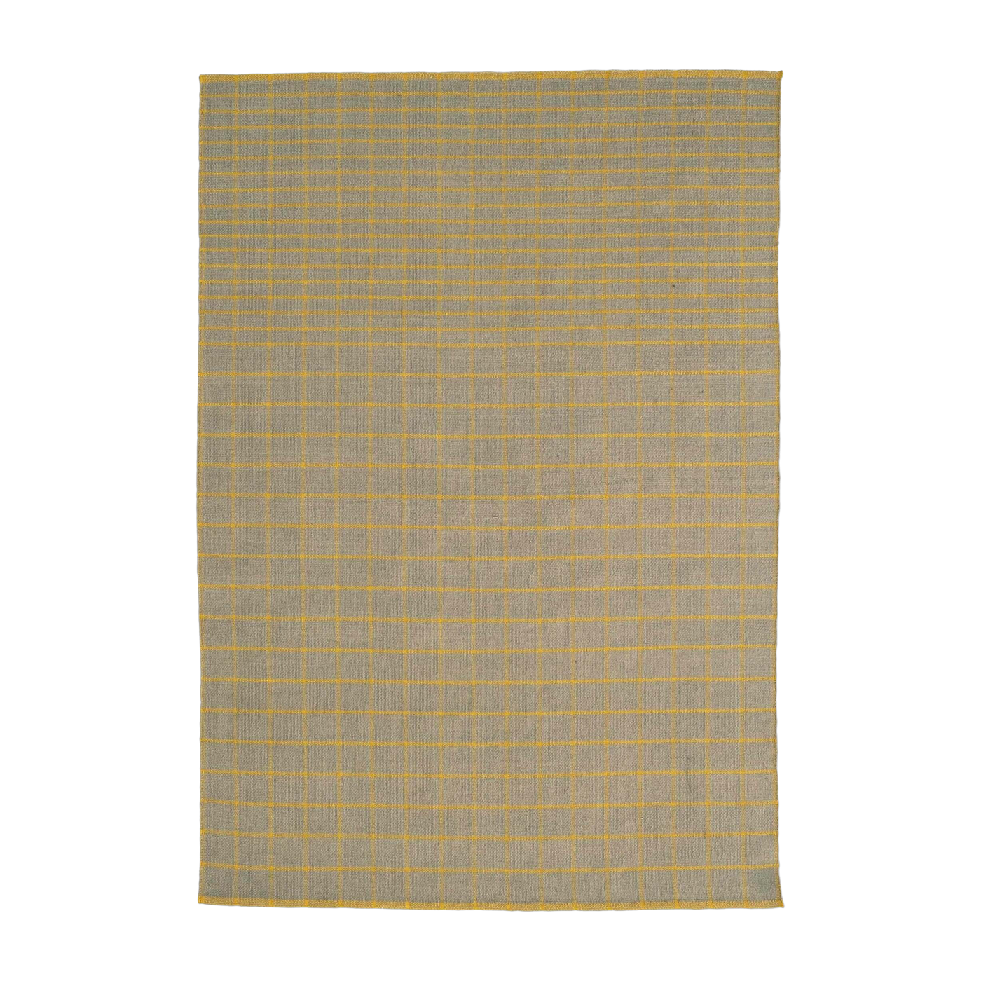 Rectangular outdoor rug dhurrie woven à la gray/orange 170x240 cm Tiles - Nanimarquina
