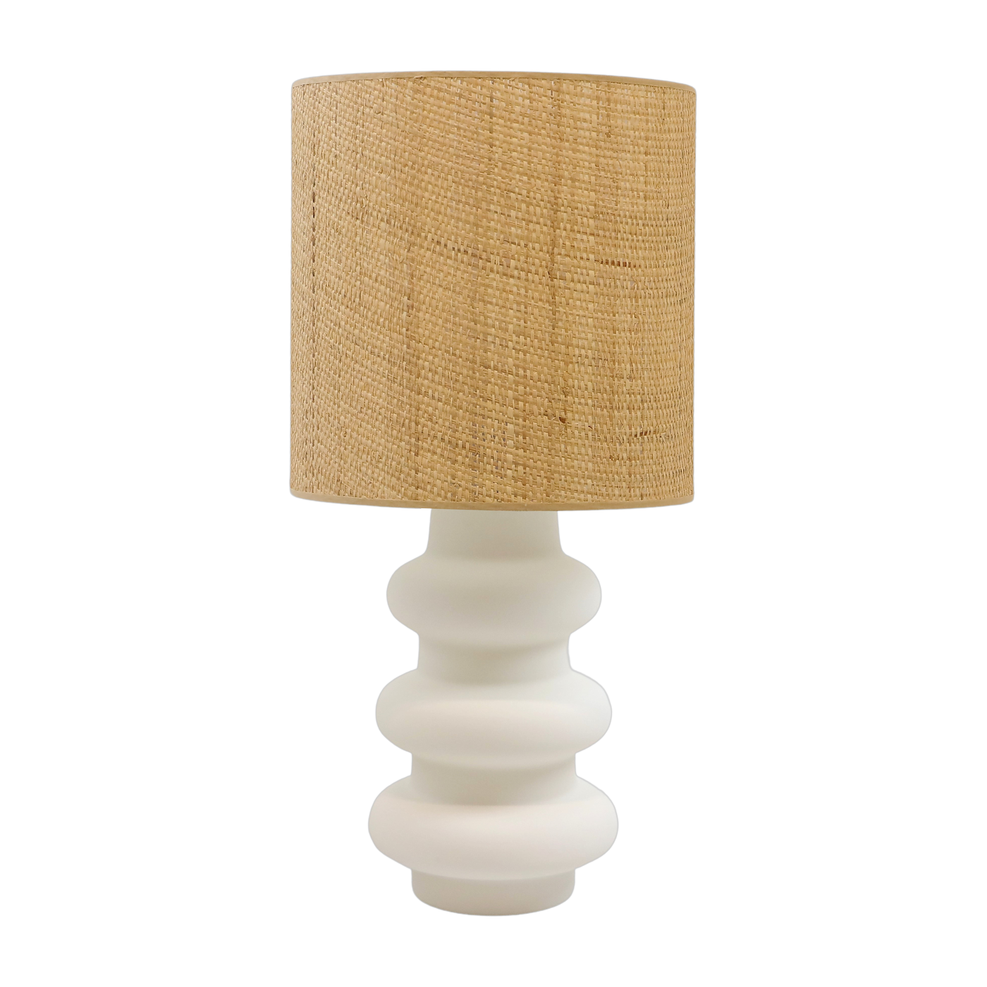 raphia Luzia Lampada in ceramica bianca e The Cool Republic