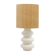 raphia Luzia Lampada in ceramica bianca e The Cool Republic