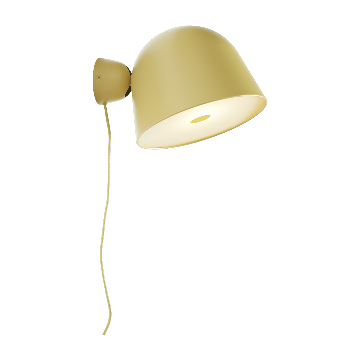 Wall lamp in mustard yellow metal 22x24x16, 5cm Kuppi 2. 0 - Woud