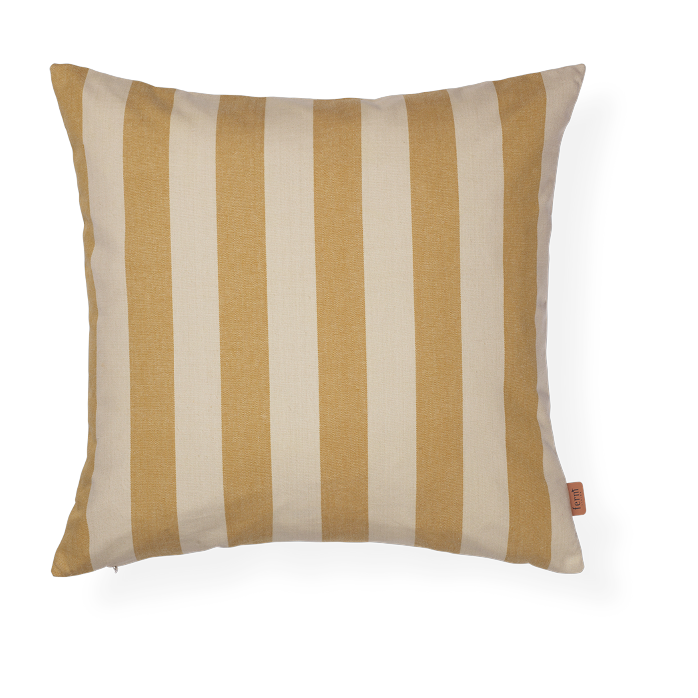 وسادة خارجية مربعة من القطن المخطط الأصفر 50x50 سم Strand - Ferm living