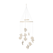 Móvil pájaro de algodón blanco 100x37cm Swif - Ferm living