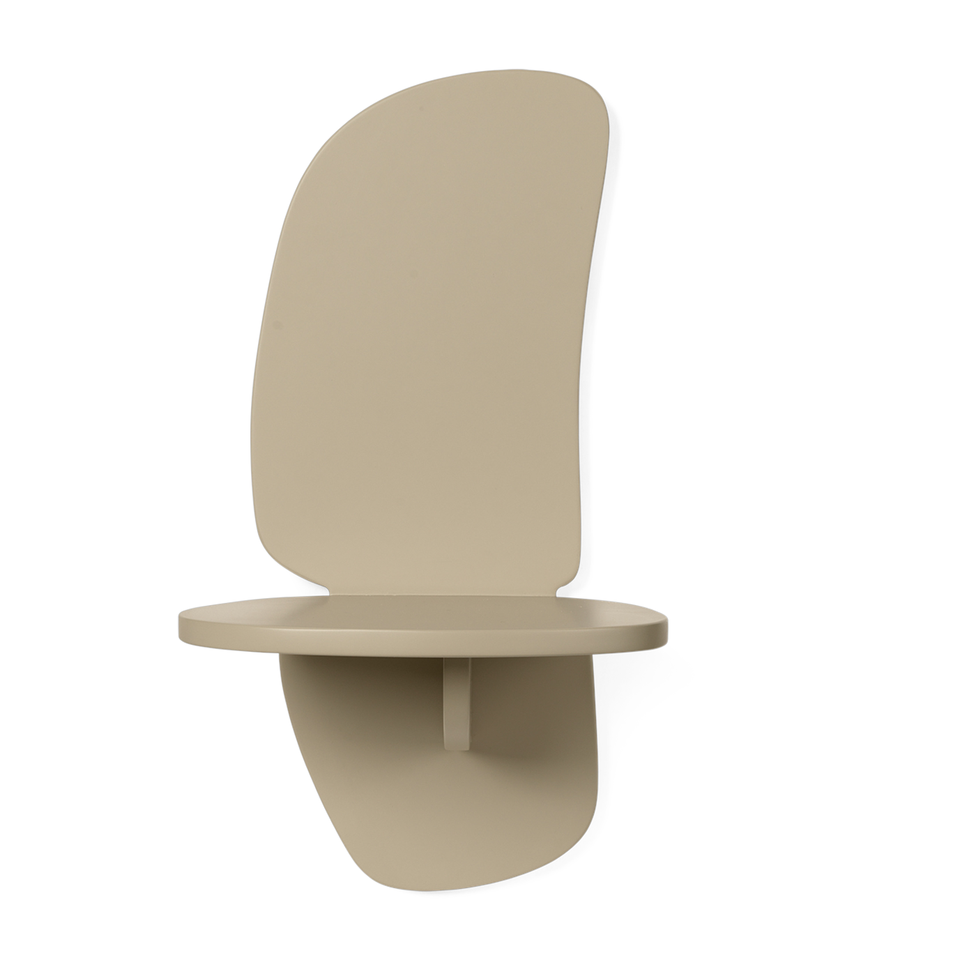 Etagère murale organique en mdf cachemire 40cm Pilu - Ferm living