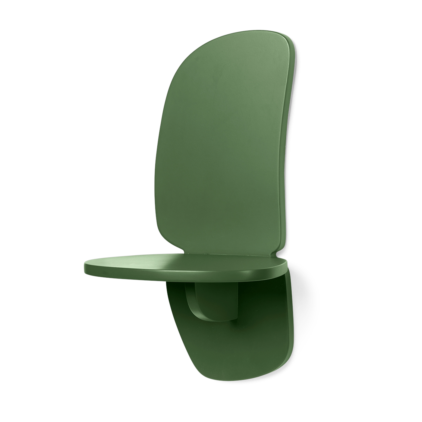 Etagère murale organique en mdf vert 40cm Pilu - Ferm living