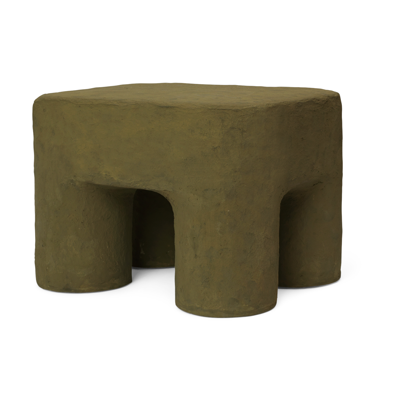 Podo khaki cotton stool - Ferm living