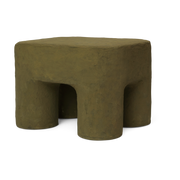Taburete Podo de algodón caqui - Ferm living
