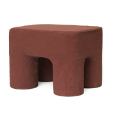 Taburete Podo de algodón rojo - Ferm living